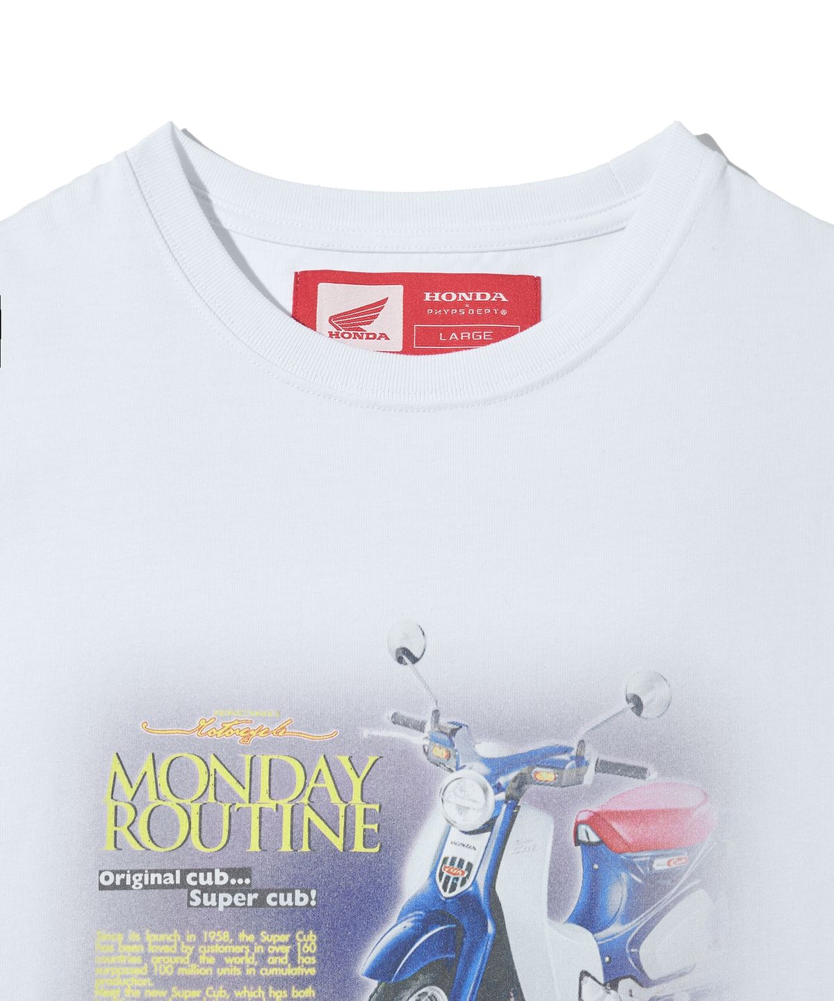 핍스 모터사이클(PHYPS MOTORCYCLE) Super Cub Short Sleeve White