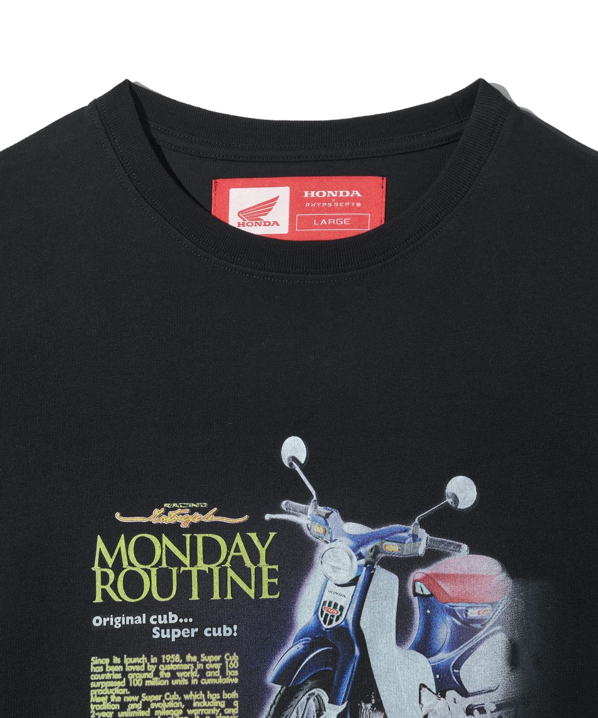 핍스 모터사이클(PHYPS MOTORCYCLE) Super Cub Short Sleeve Black