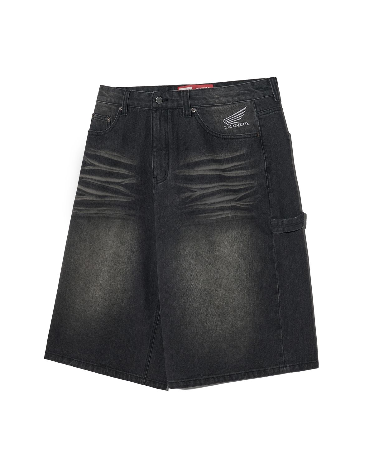 핍스 모터사이클(PHYPS MOTORCYCLE) Wing Logo Carpenter Bermuda Pants Charcoal