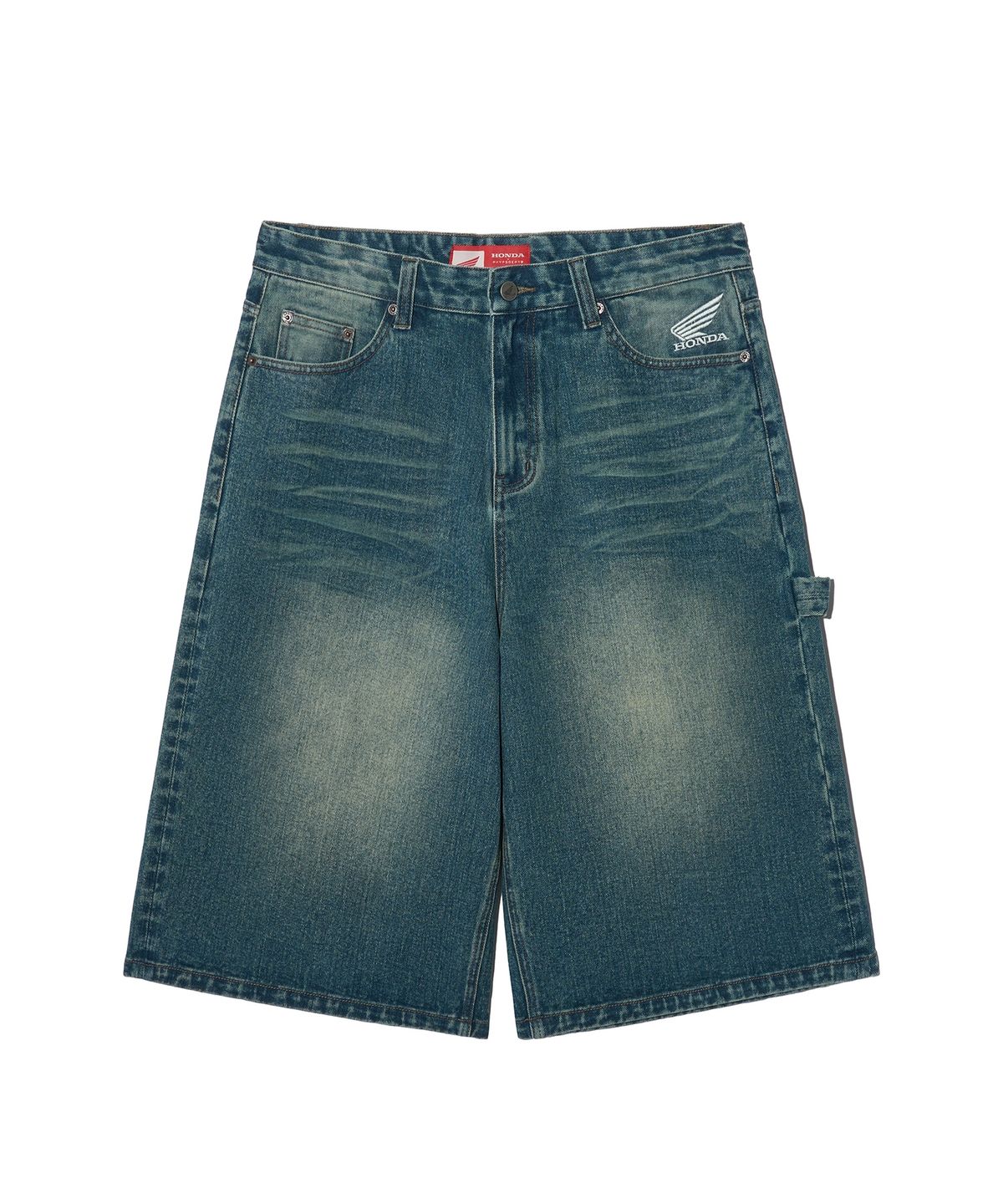 핍스 모터사이클(PHYPS MOTORCYCLE) Wing Logo Carpenter Bermuda Pants Blue