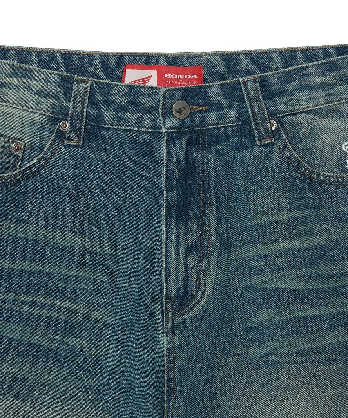 핍스 모터사이클(PHYPS MOTORCYCLE) Wing Logo Carpenter Bermuda Pants Blue