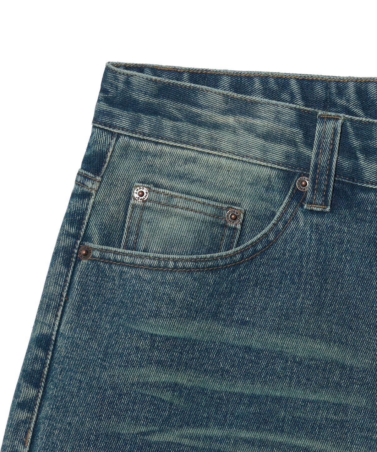 핍스 모터사이클(PHYPS MOTORCYCLE) Wing Logo Carpenter Bermuda Pants Blue