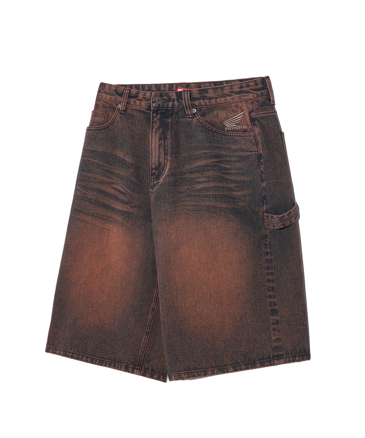 핍스 모터사이클(PHYPS MOTORCYCLE) Wing Logo Carpenter Bermuda Pants Burgundy