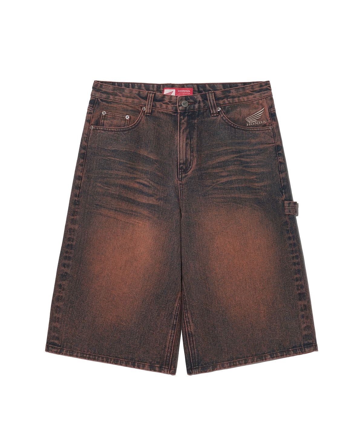 핍스 모터사이클(PHYPS MOTORCYCLE) Wing Logo Carpenter Bermuda Pants Burgundy