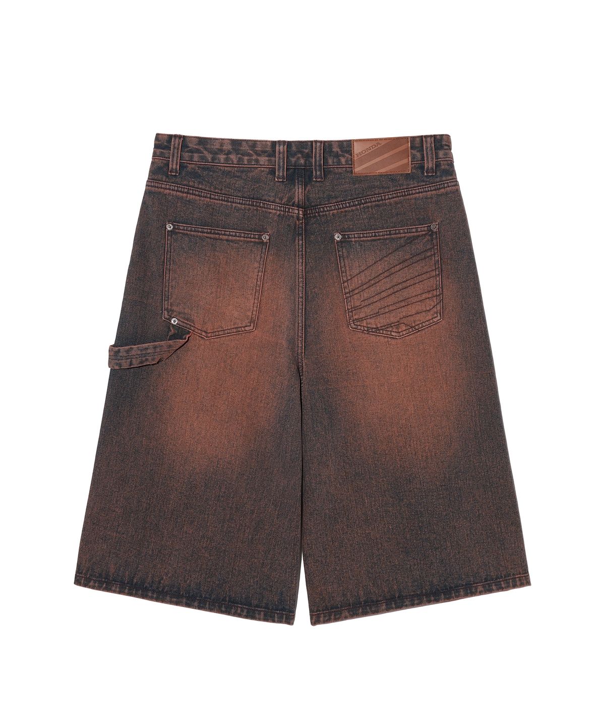핍스 모터사이클(PHYPS MOTORCYCLE) Wing Logo Carpenter Bermuda Pants Burgundy