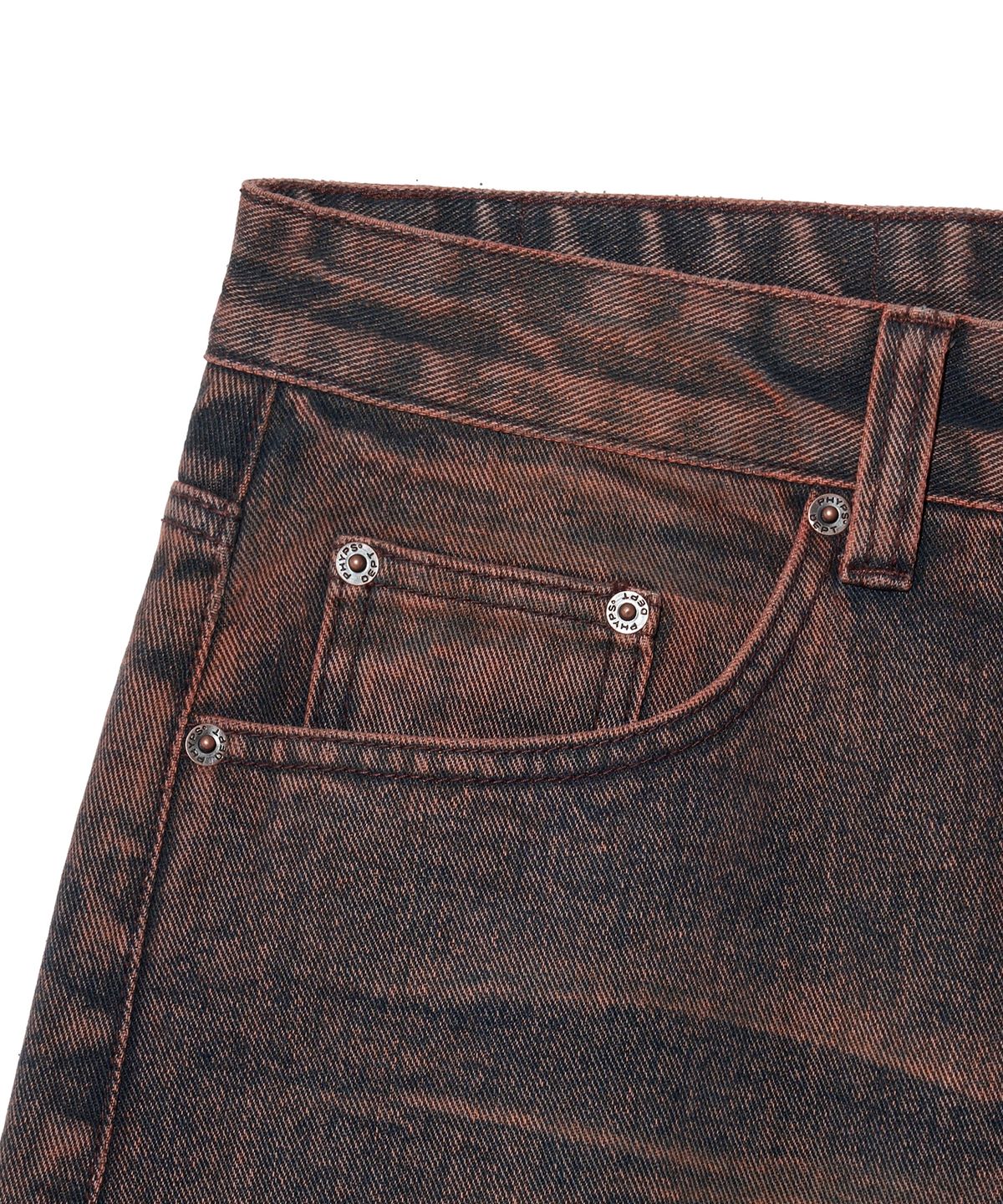 핍스 모터사이클(PHYPS MOTORCYCLE) Wing Logo Carpenter Bermuda Pants Burgundy