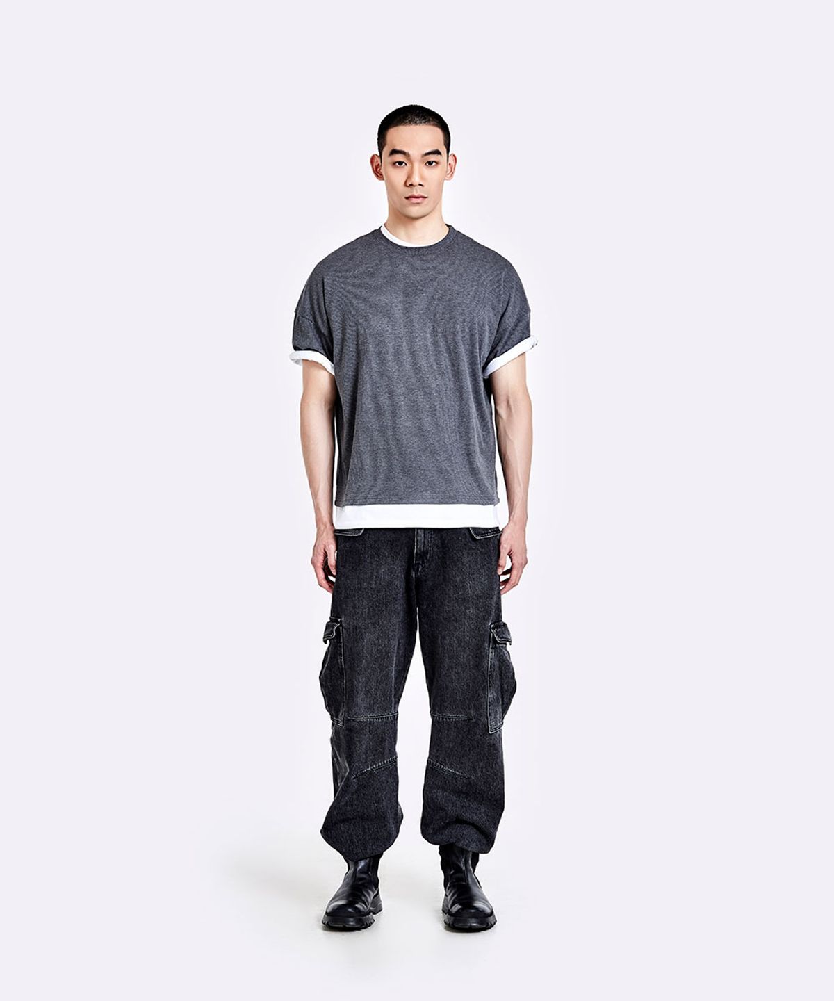 51퍼센트(51PERCENT) Layered T-shirt - Grey