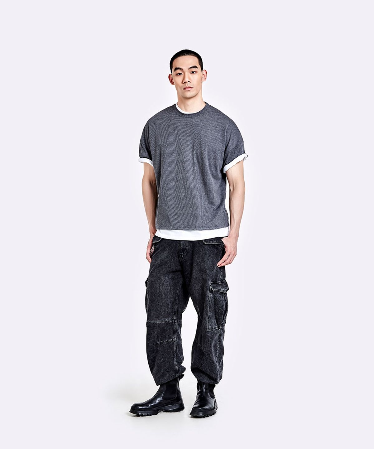51퍼센트(51PERCENT) Layered T-shirt - Grey