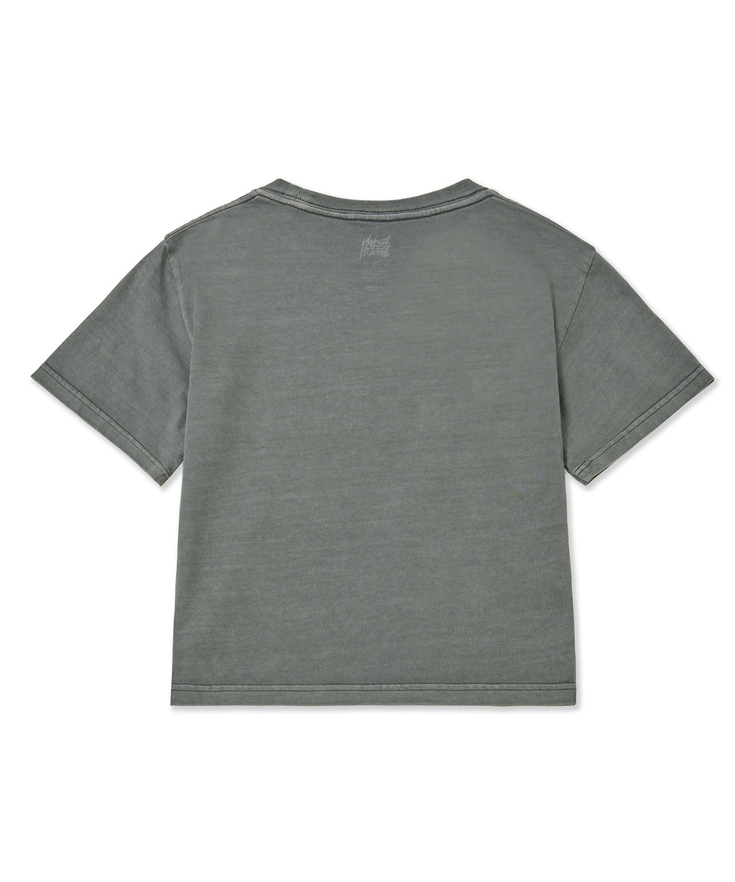 MUSINSA | BROWNBREATH W BB HEART PIGMENT CROP TEE - CHARCOAL