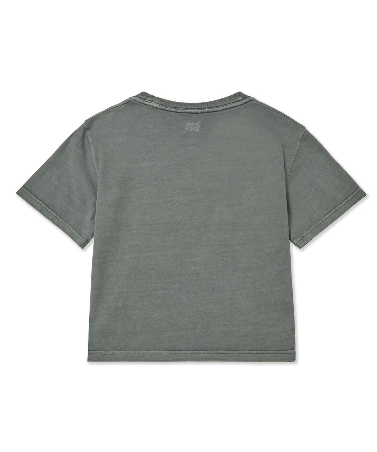 브라운브레스(BROWNBREATH) W BB HEART PIGMENT CROP TEE - CHARCOAL