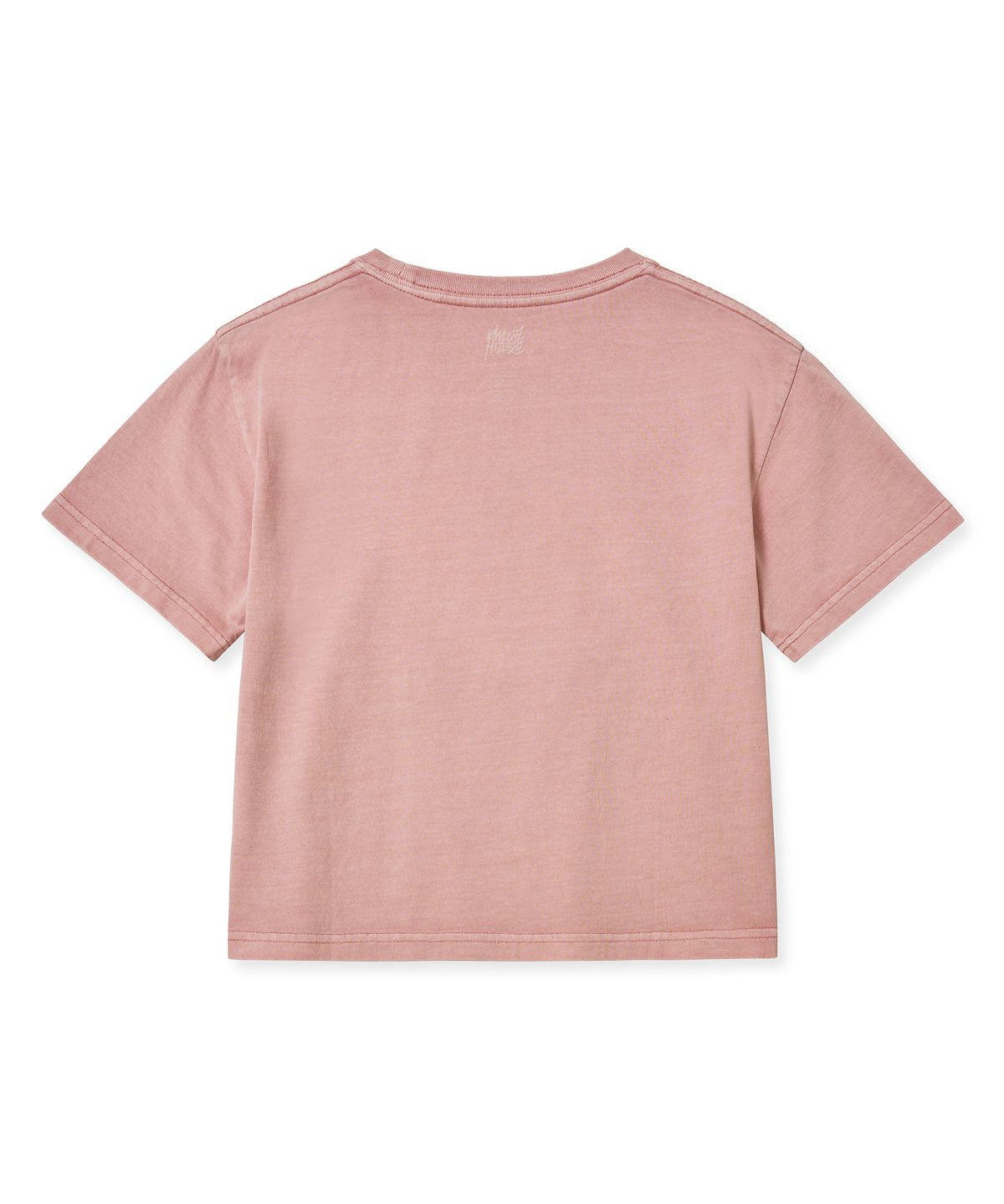 브라운브레스(BROWNBREATH) W BB HEART PIGMENT CROP TEE - INDY PINK