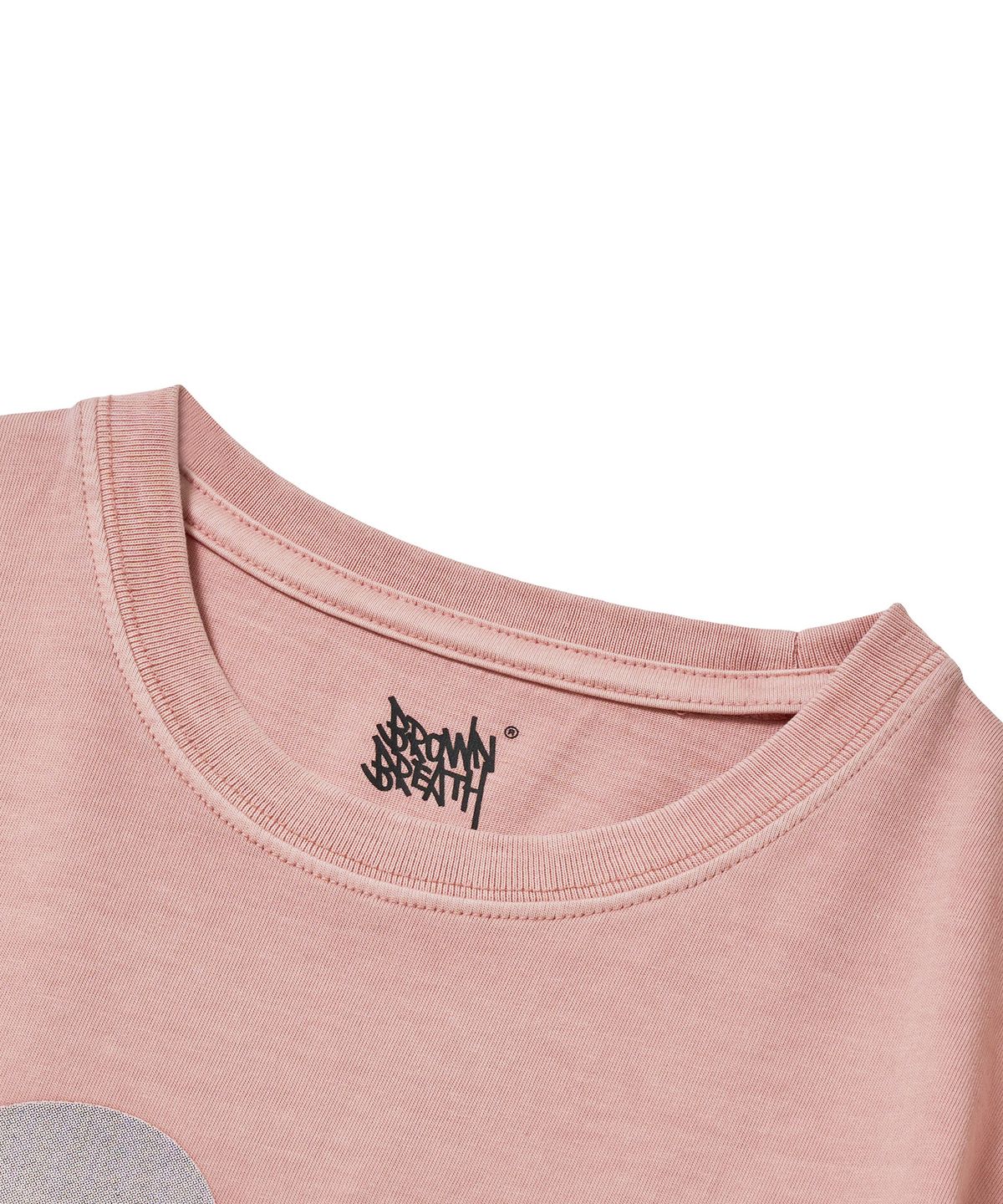 브라운브레스(BROWNBREATH) W BB HEART PIGMENT CROP TEE - INDY PINK