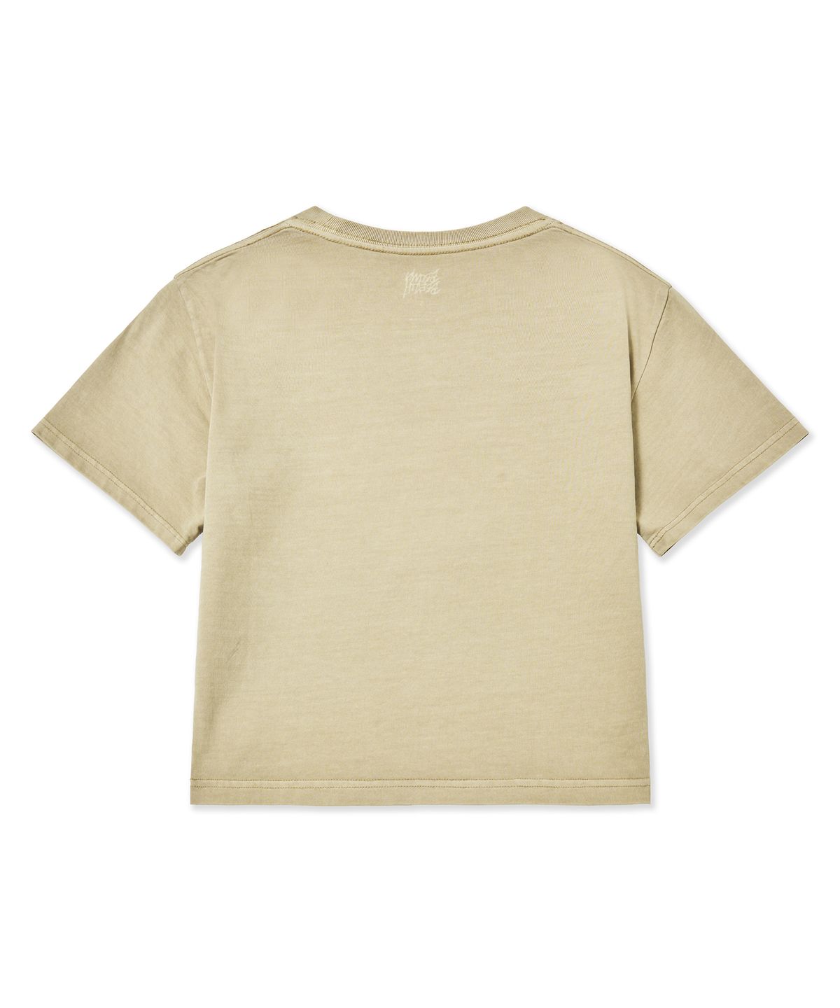 브라운브레스(BROWNBREATH) W BB HEART PIGMENT CROP TEE - BEIGE