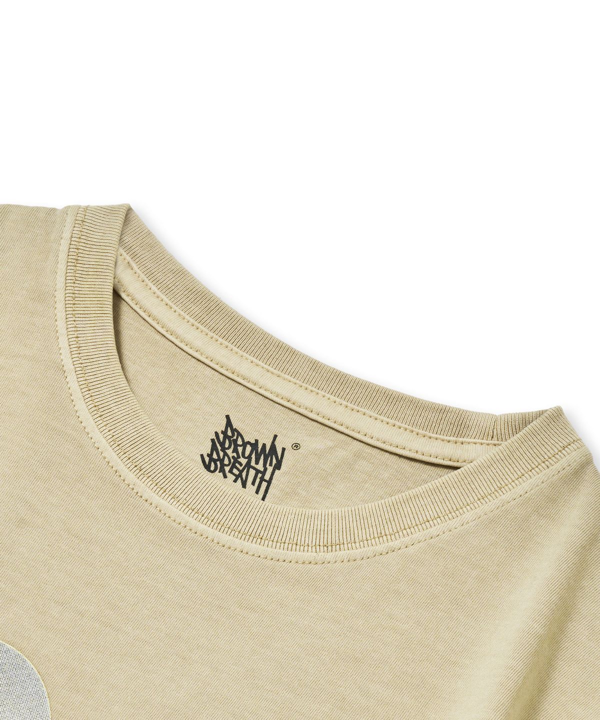 브라운브레스(BROWNBREATH) W BB HEART PIGMENT CROP TEE - BEIGE
