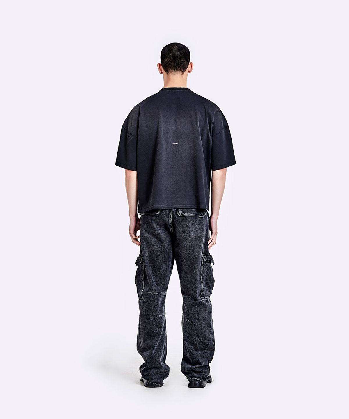 51퍼센트(51PERCENT) Dying t shirt - Washed black