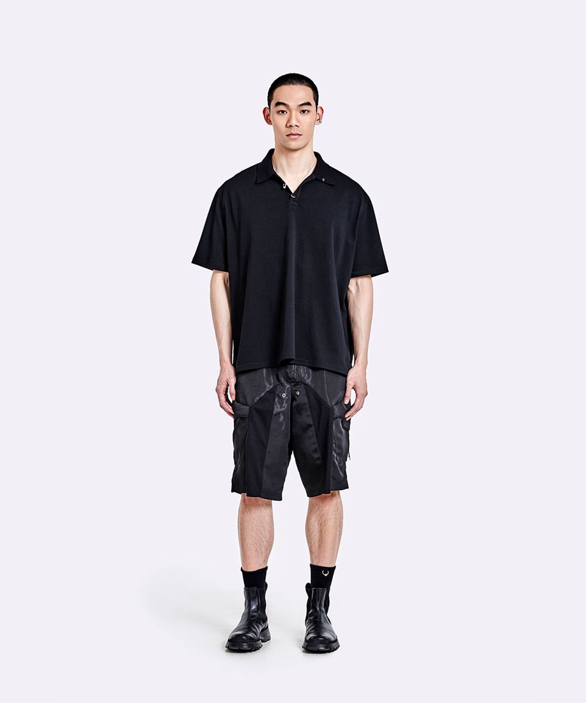 51퍼센트(51PERCENT) Pierce Daddy PK T-Shirt - Black