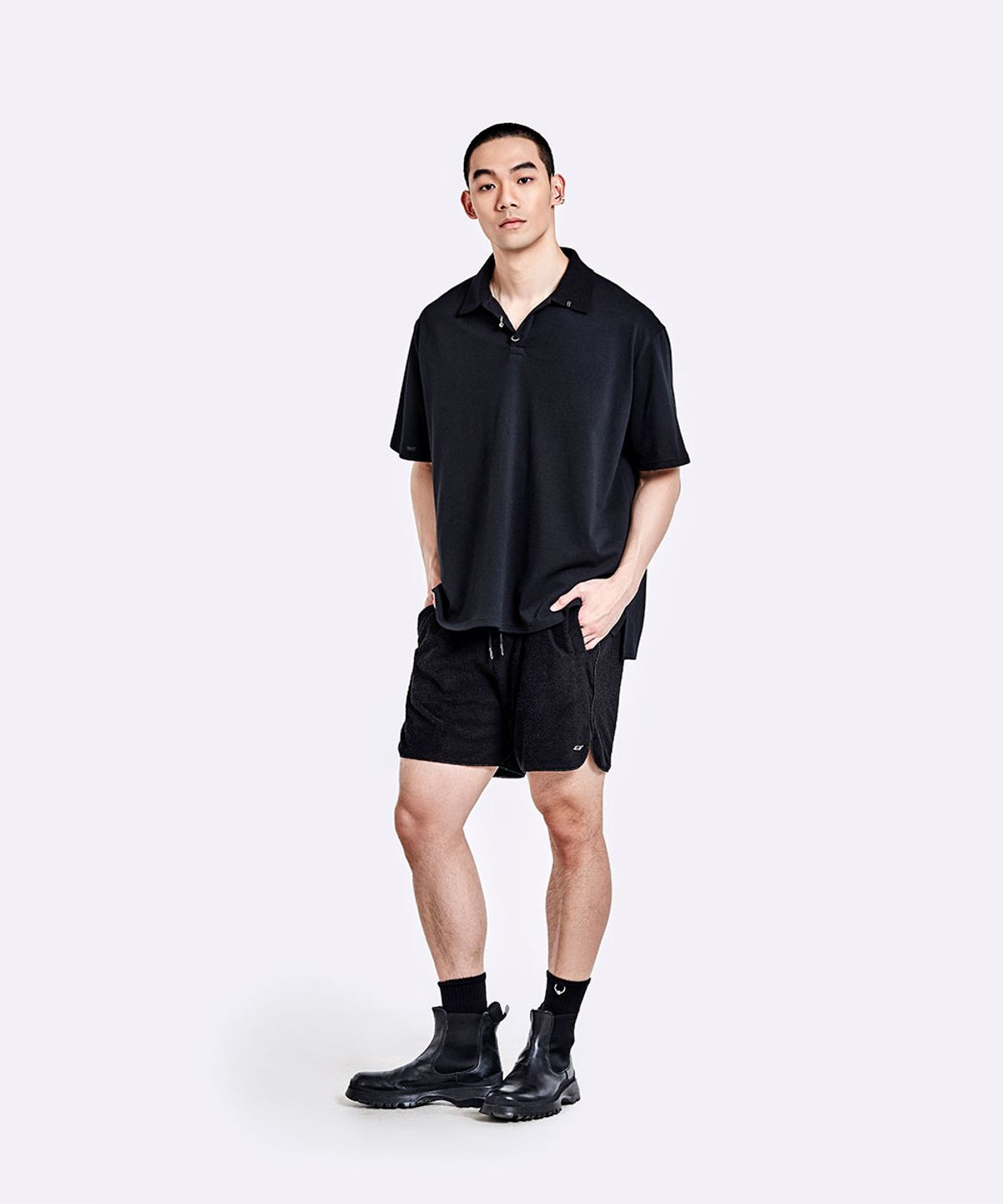 51퍼센트(51PERCENT) Pierce Daddy PK T-Shirt - Black