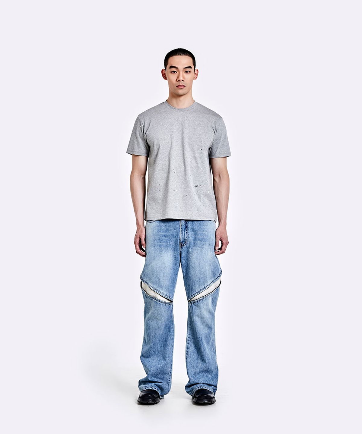 51퍼센트(51PERCENT) Devils denim pants - Light Blue