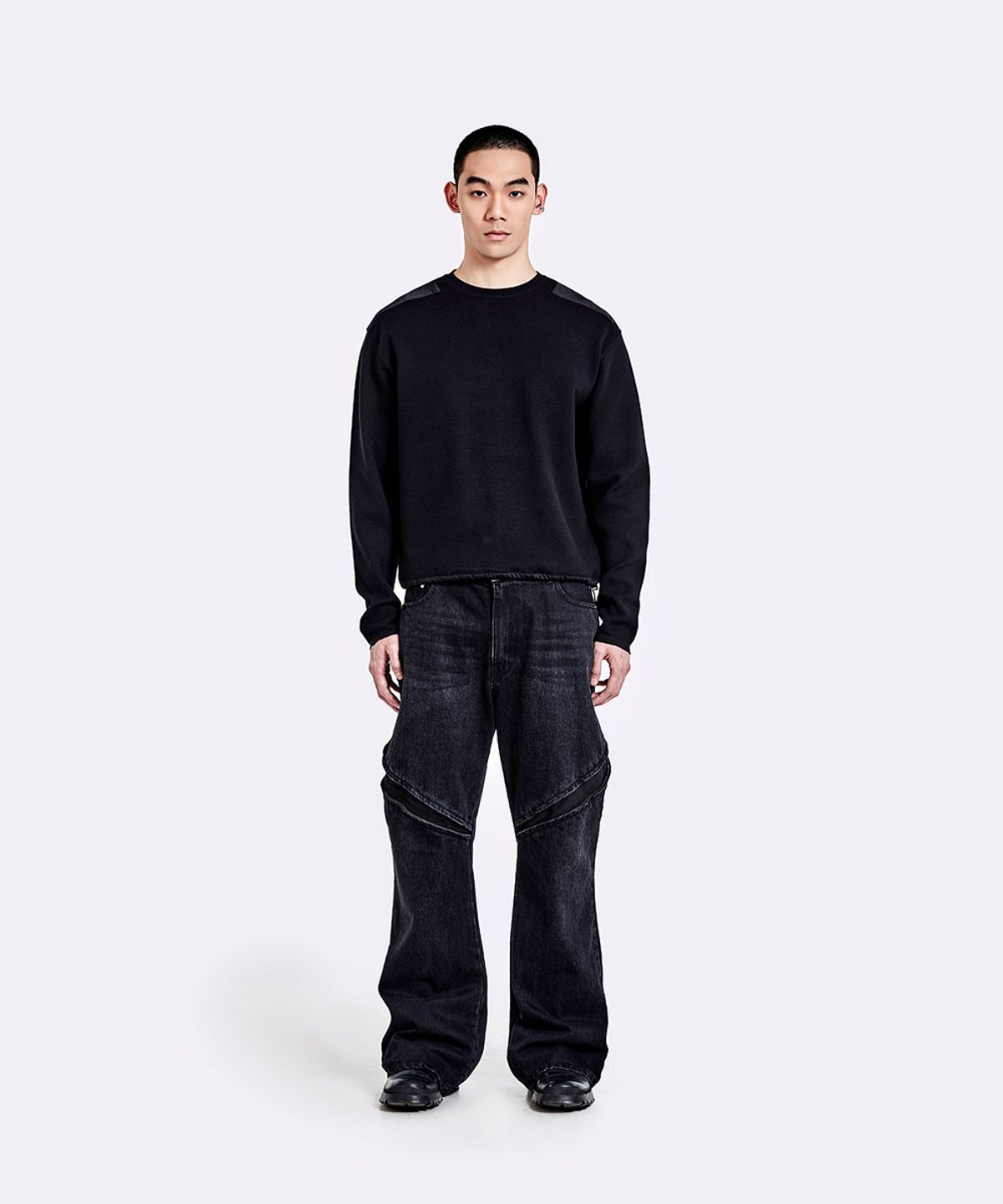 51퍼센트(51PERCENT) Devils denim pants - Washed black