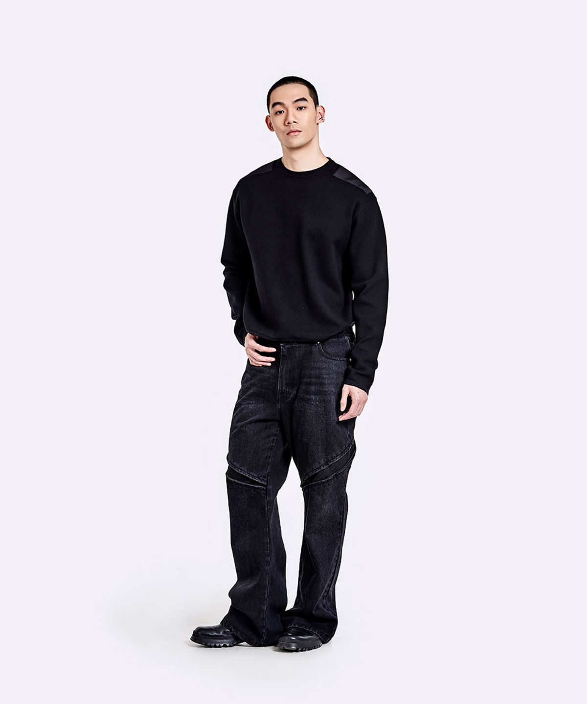 51퍼센트(51PERCENT) Devils denim pants - Washed black