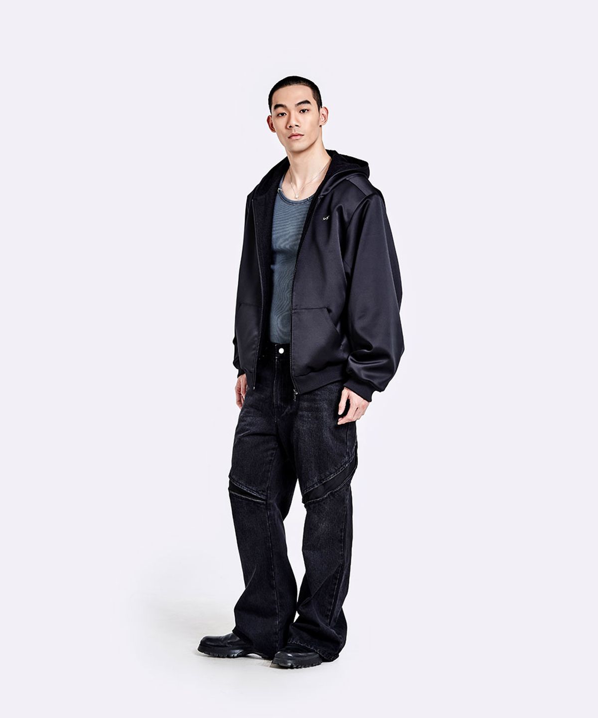 51퍼센트(51PERCENT) Devils denim pants - Washed black