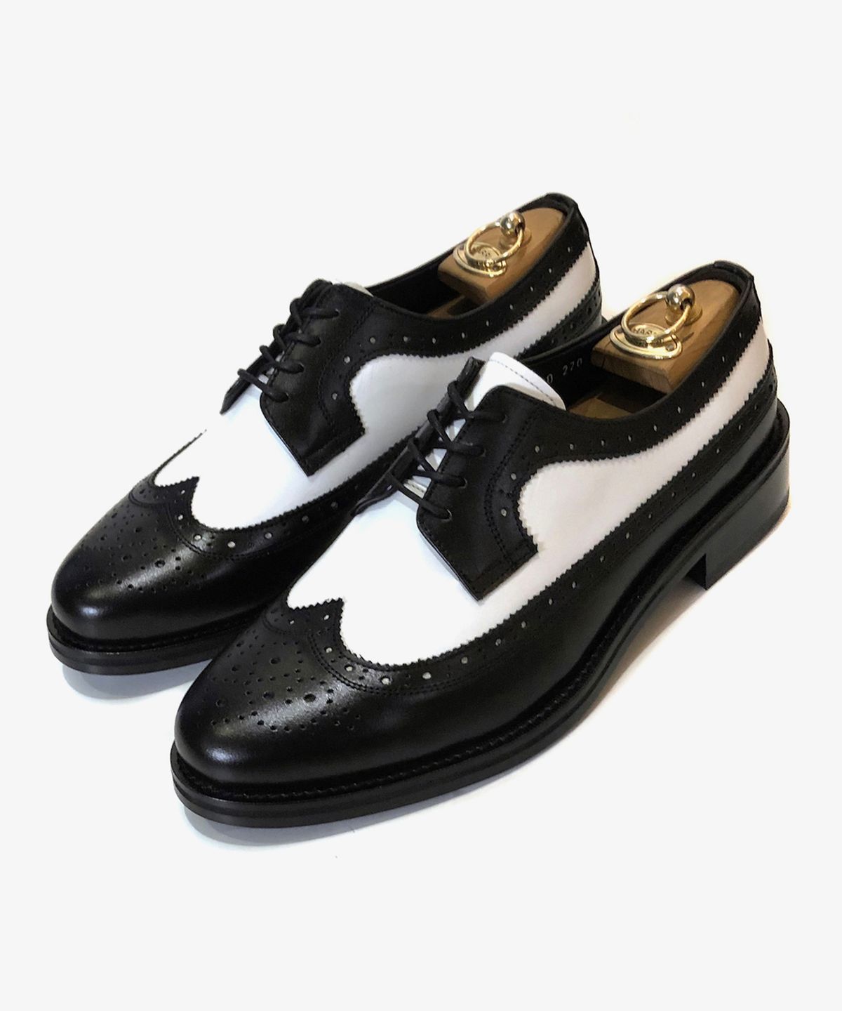 조앤슈(JOENSHOE) 휴만 블랙화이트 콤비 더비슈즈