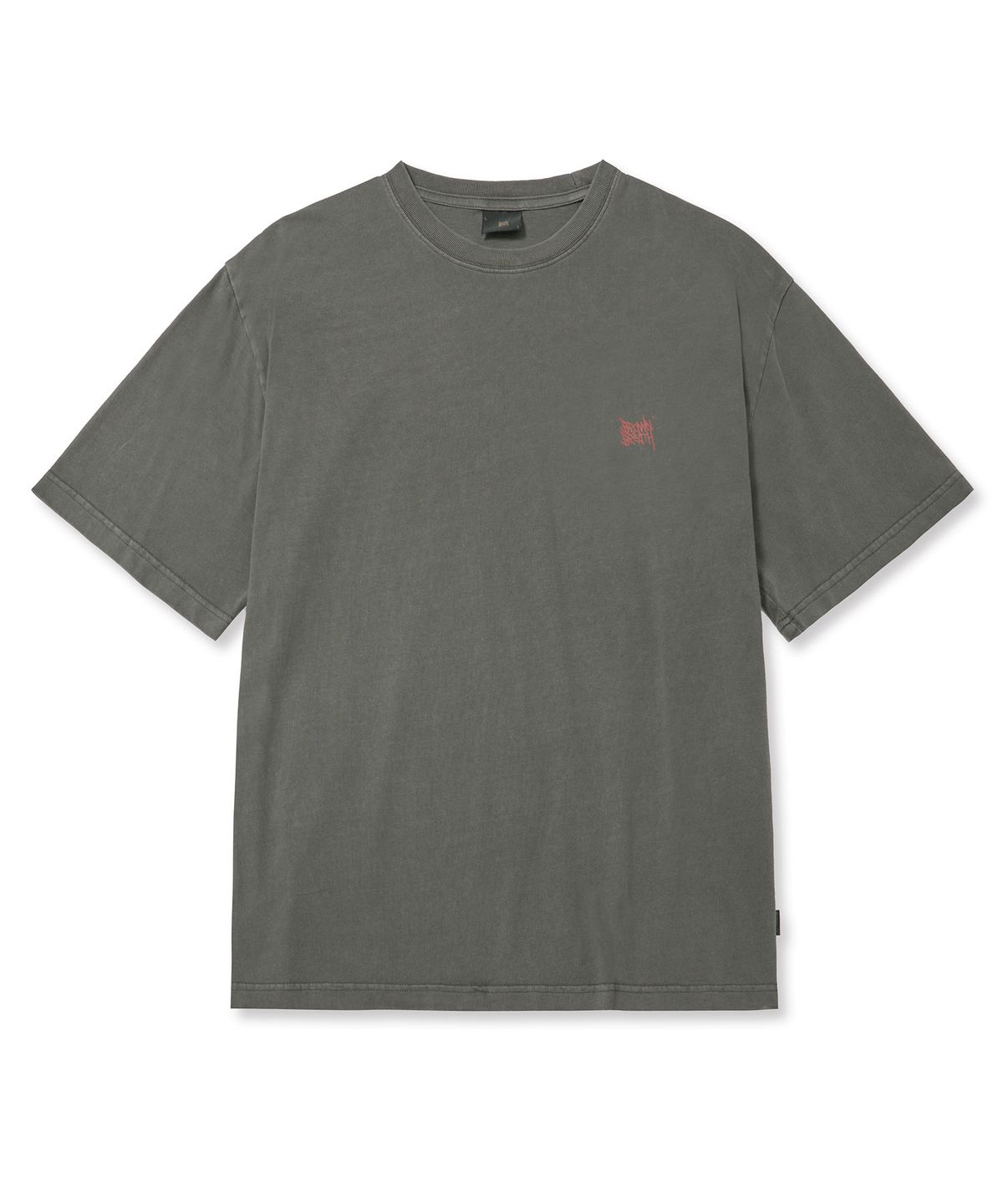 브라운브레스(BROWNBREATH) PIGMENT TAG TEE - CHARCOAL