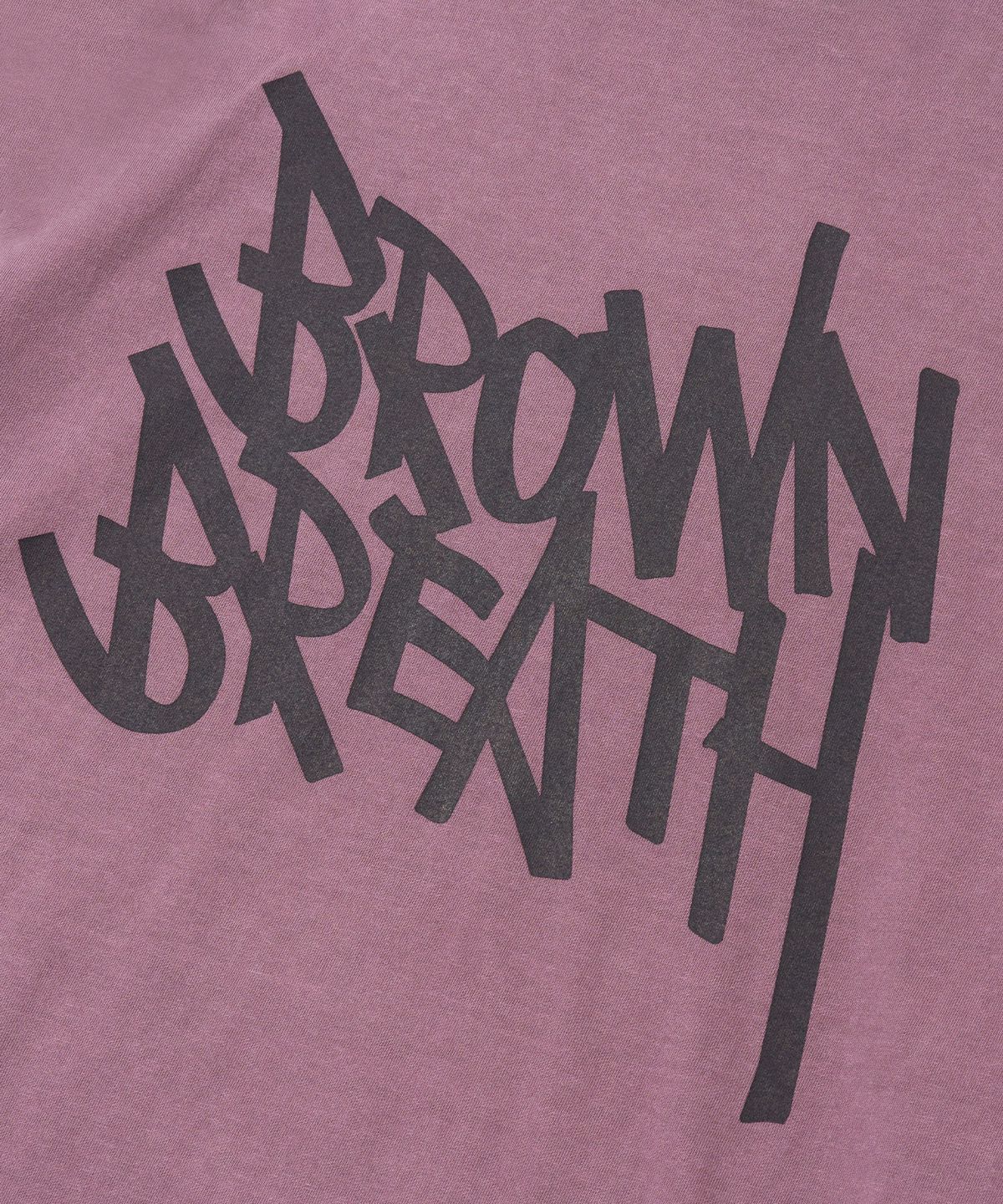 브라운브레스(BROWNBREATH) PIGMENT TAG TEE - PURPLE
