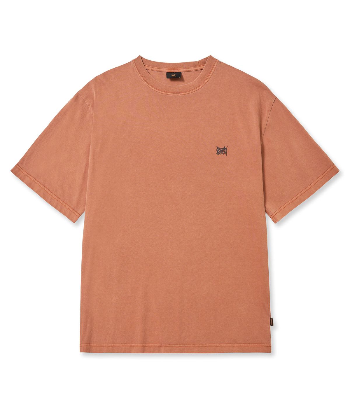 브라운브레스(BROWNBREATH) PIGMENT TAG TEE - ORANGE