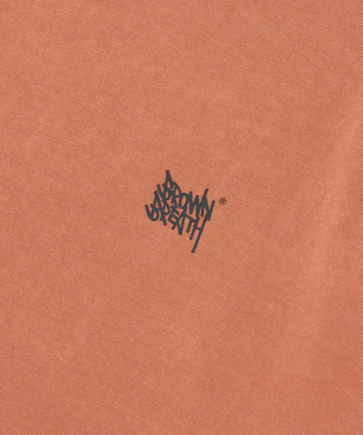 브라운브레스(BROWNBREATH) PIGMENT TAG TEE - ORANGE