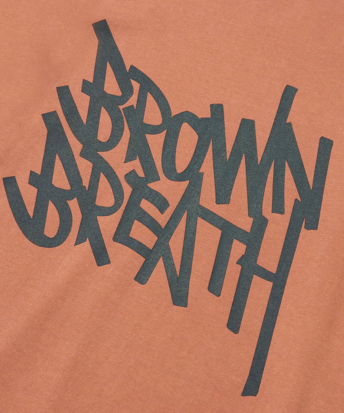 브라운브레스(BROWNBREATH) PIGMENT TAG TEE - ORANGE