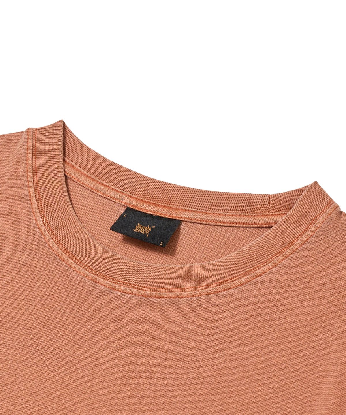브라운브레스(BROWNBREATH) PIGMENT TAG TEE - ORANGE