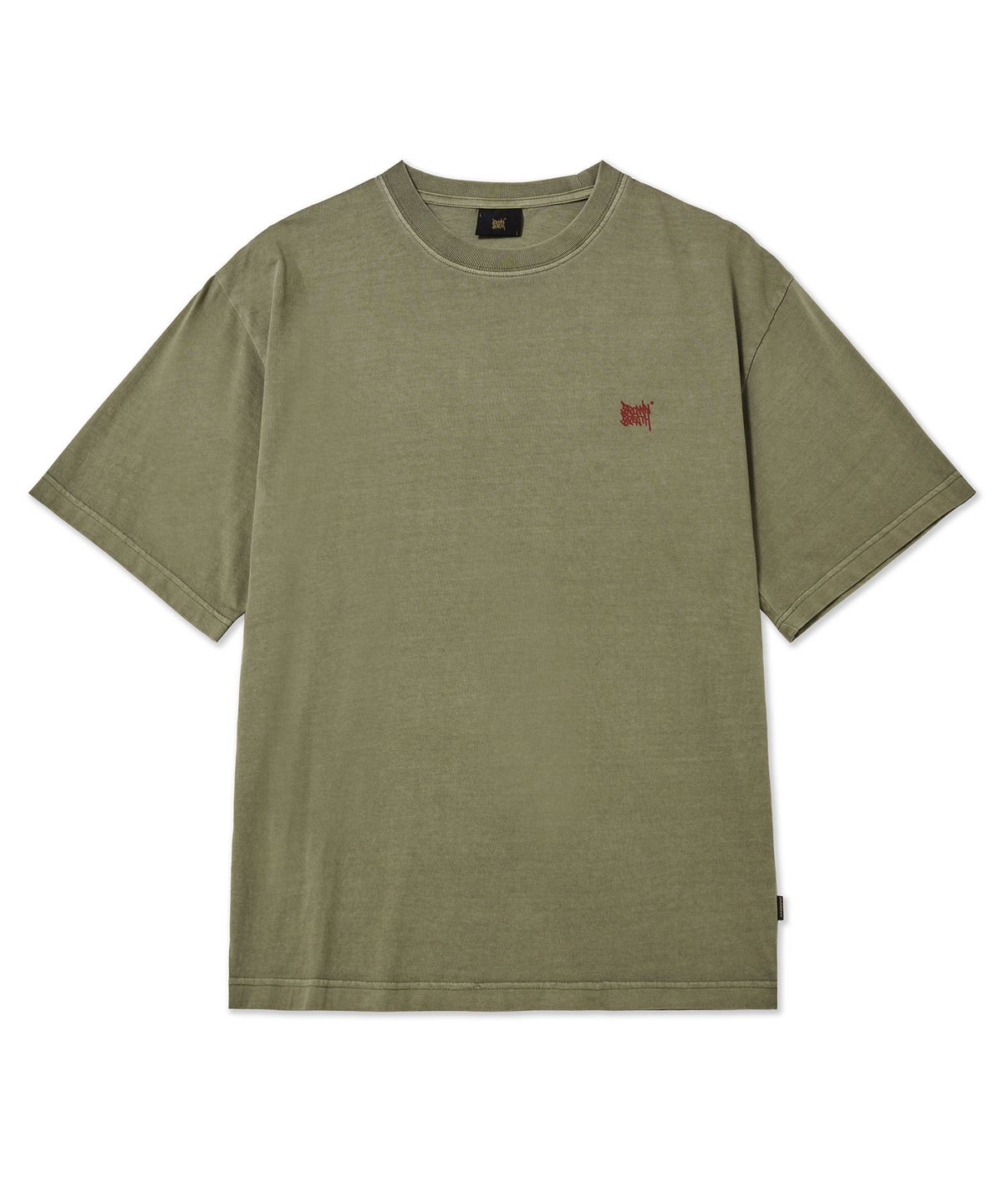 브라운브레스(BROWNBREATH) PIGMENT TAG TEE - OLIVE