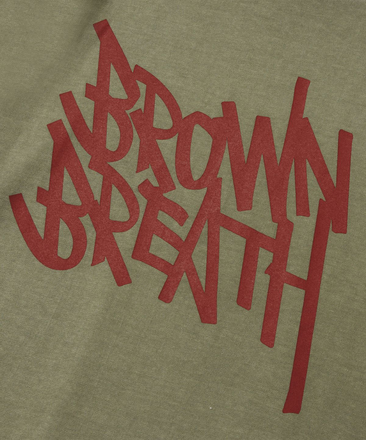 브라운브레스(BROWNBREATH) PIGMENT TAG TEE - OLIVE