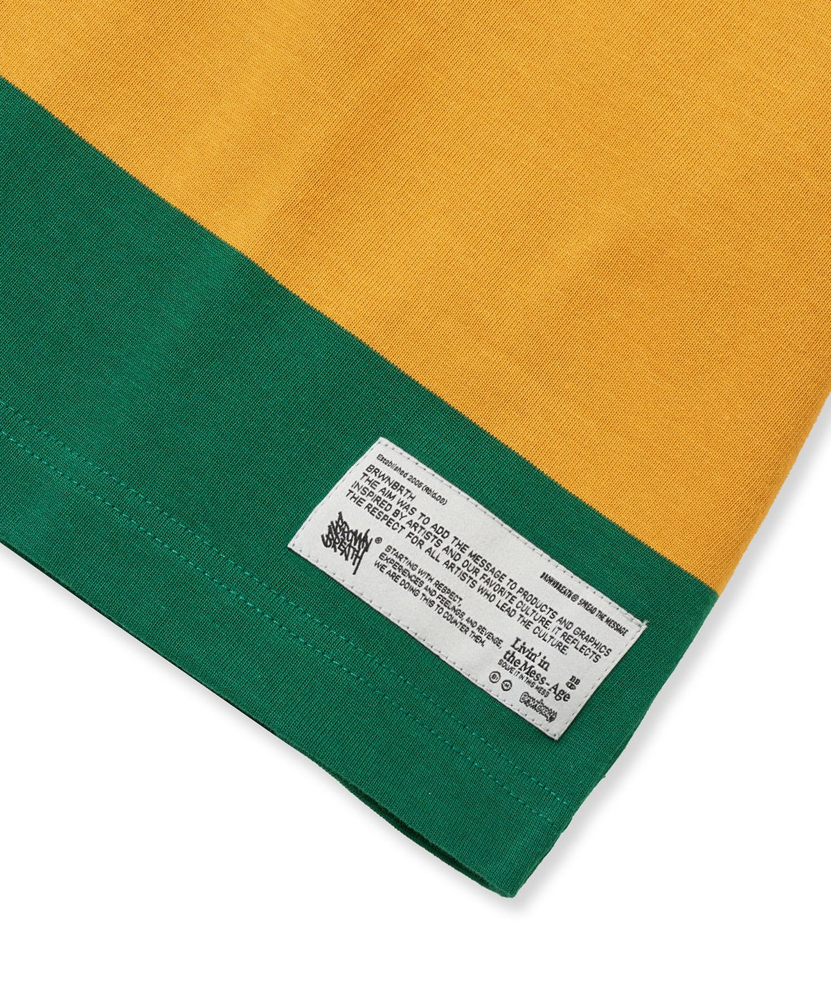 브라운브레스(BROWNBREATH) PROPERLY RUGBY TEE - YELLOW