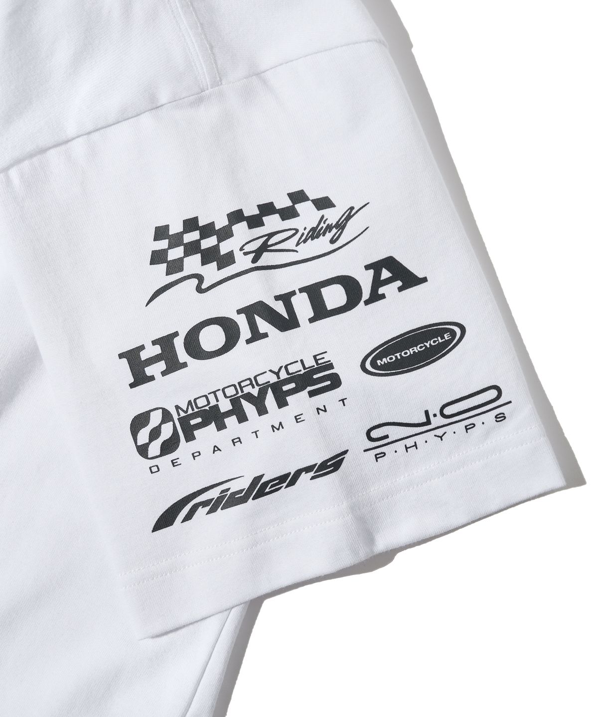 핍스 모터사이클(PHYPS MOTORCYCLE) Wing Collect Logo Short Sleeve White