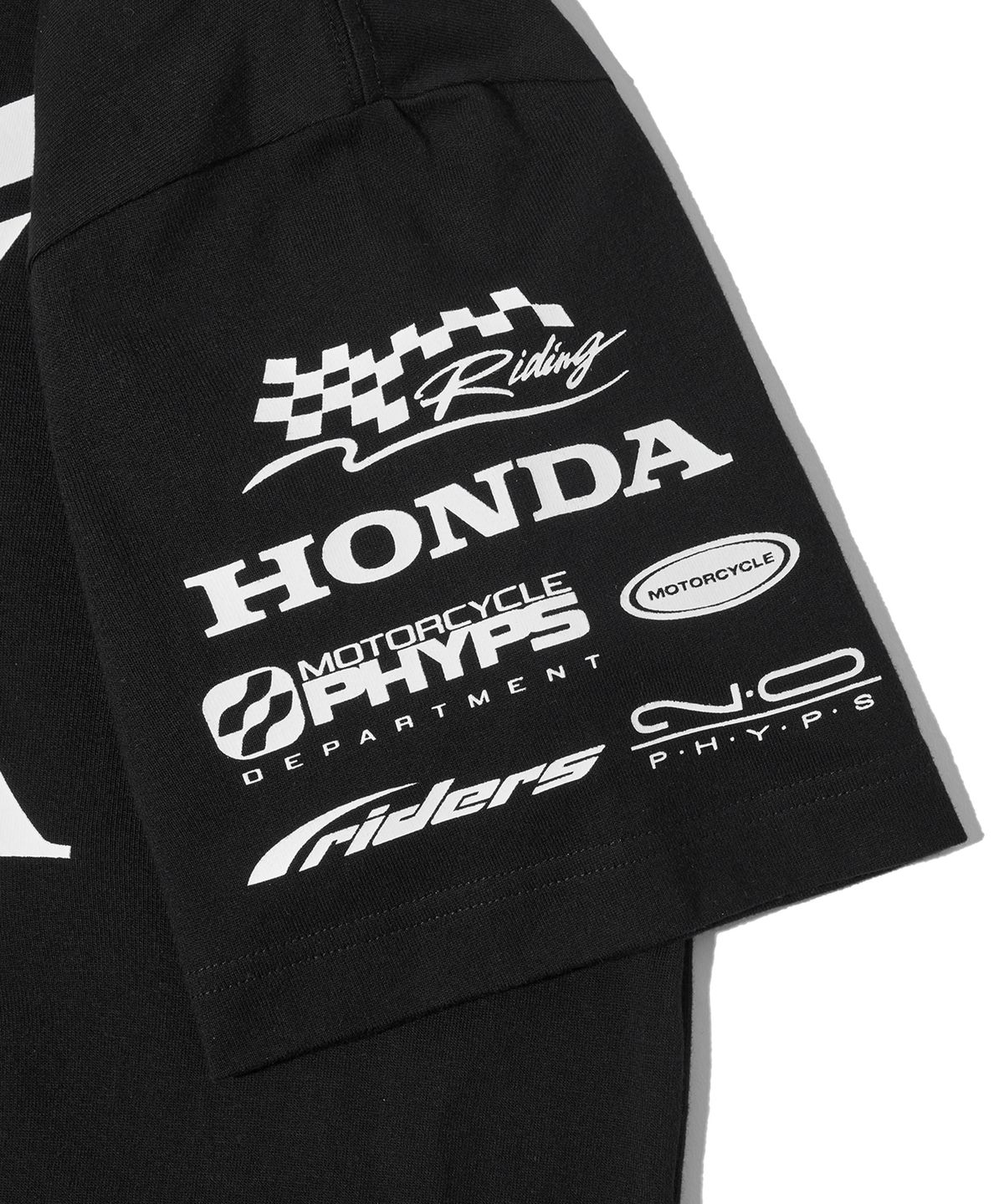 핍스 모터사이클(PHYPS MOTORCYCLE) Wing Collect Logo Short Sleeve Black