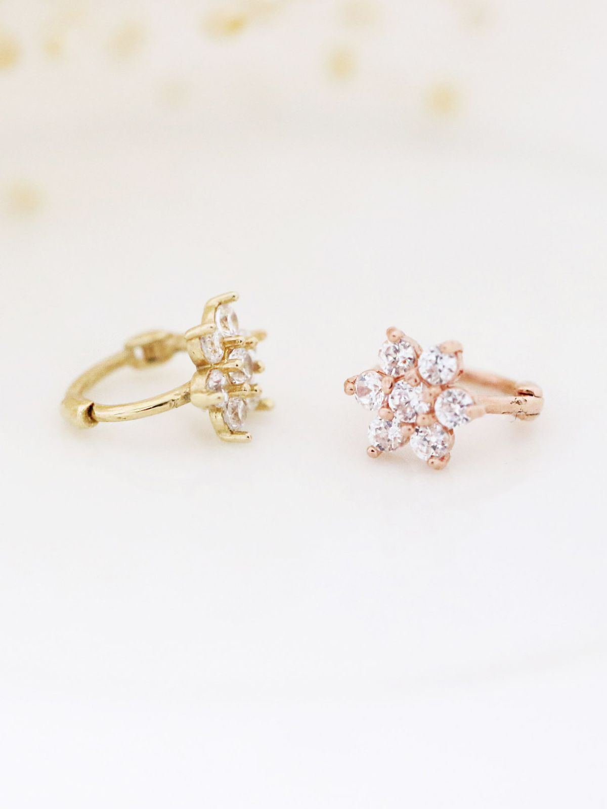 미니멀피어싱(MINIMALPIERCING) 14K 플라워 링피어싱 귀걸이