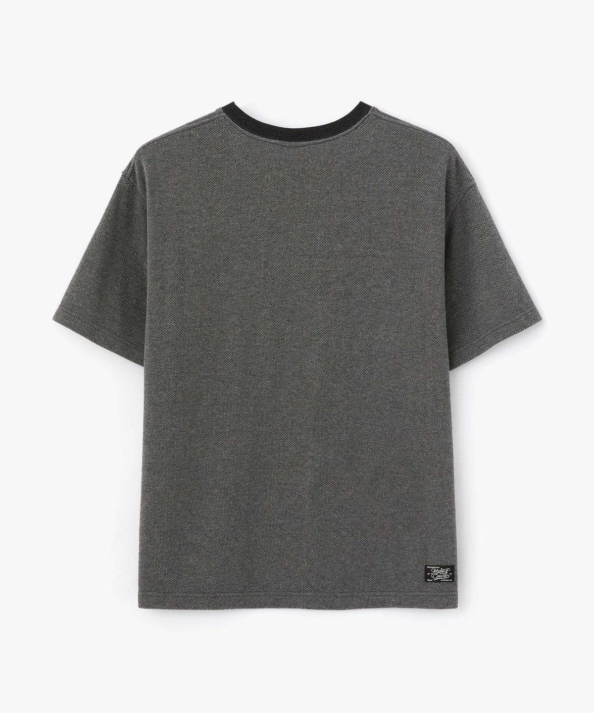 더블유엠씨(WMC) 와플 텍스쳐 헨리넥 반팔티셔츠_CHARCOAL GREY