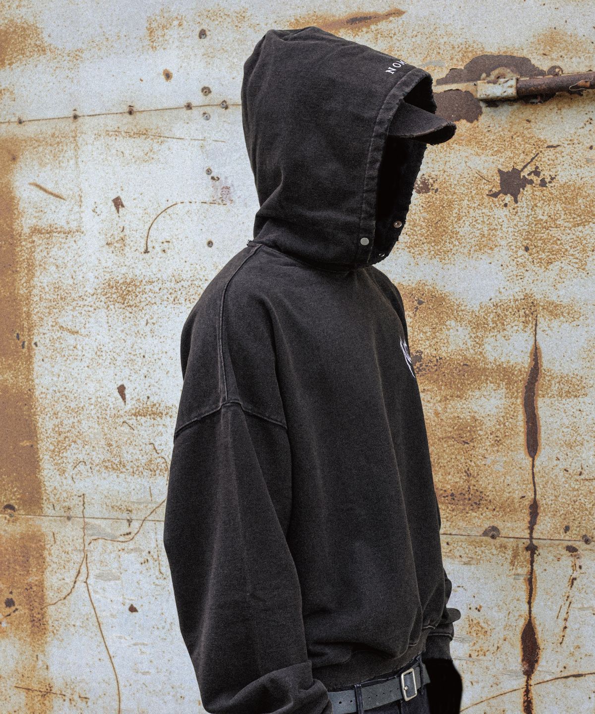 노말릭(NOMALIC) Faded Hoodie - Washed Black