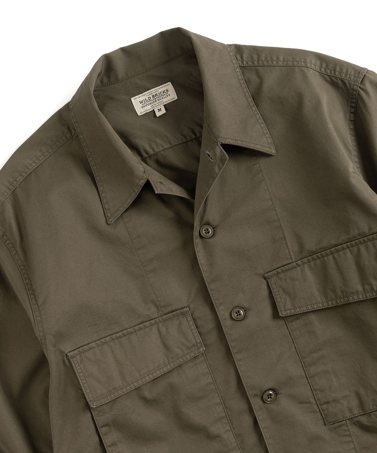와일드 브릭스(WILD BRICKS) W23 MILITARY SHIRT JACKET (olive)