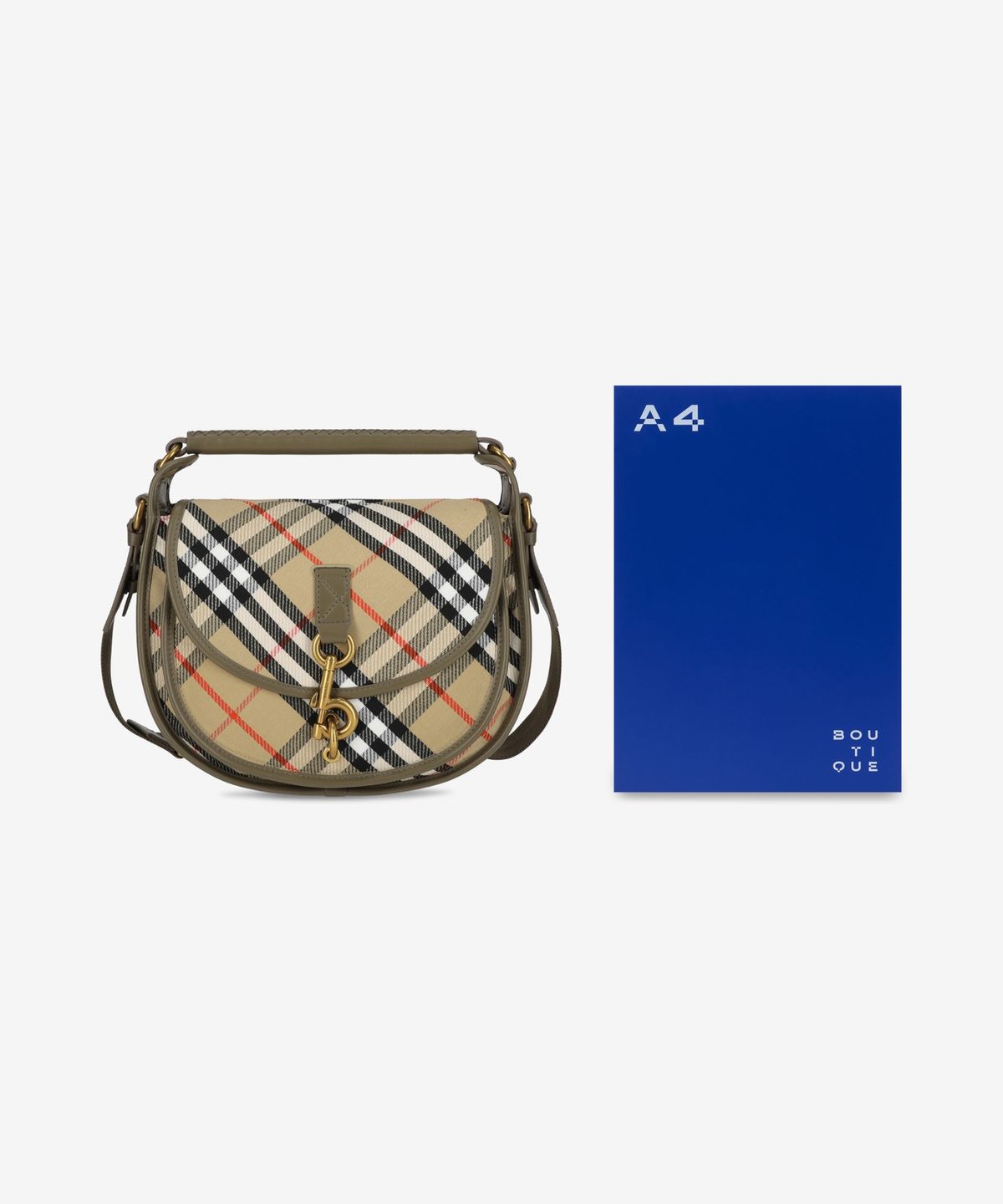 버버리(BURBERRY) 스몰 B 클립 메신저 숄더백 - 샌드 / 8108120
