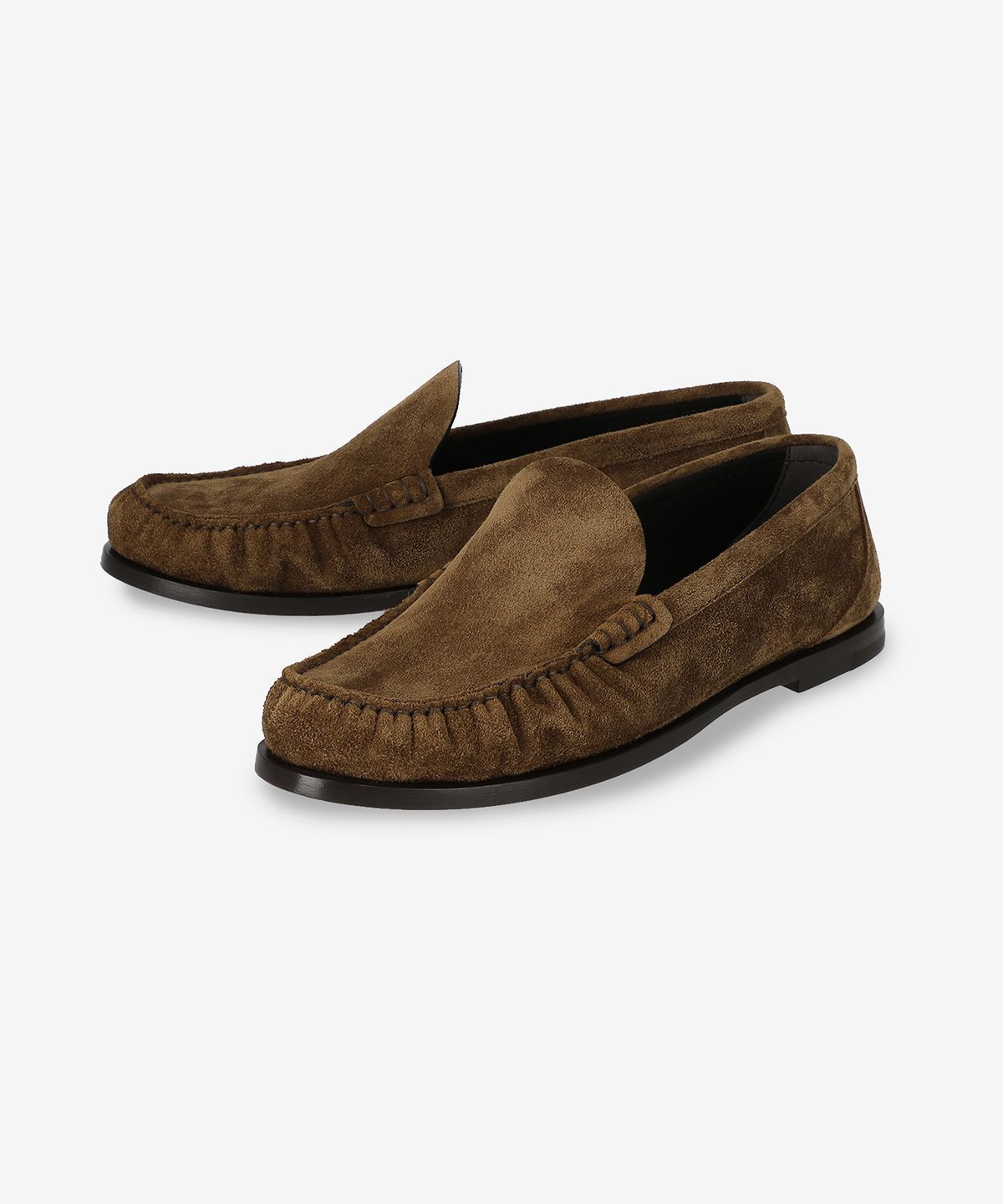 생로랑(SAINT LAURENT) 핸드 스티치 스웨이드 로랑 로퍼 - 스너프 / 8211152OY002732
