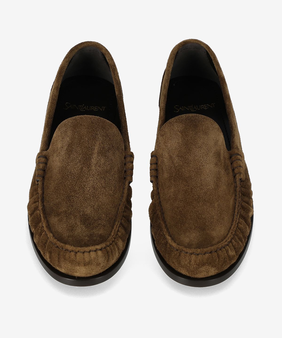 생로랑(SAINT LAURENT) 핸드 스티치 스웨이드 로랑 로퍼 - 스너프 / 8211152OY002732
