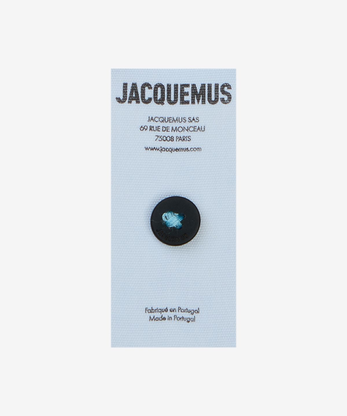 자크뮈스(JACQUEMUS) 라 슈미즈 진 반소매 셔츠 - 프린트 팜트리 스타 블루 / 255SH20116773EJ
