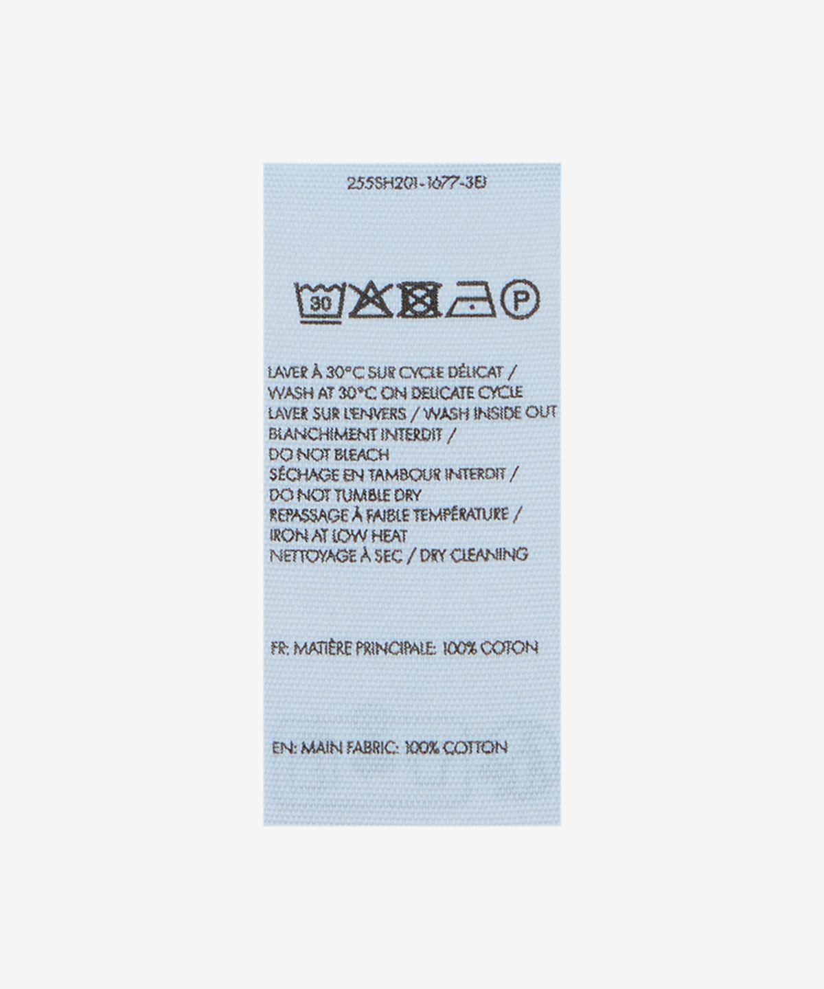 자크뮈스(JACQUEMUS) 라 슈미즈 진 반소매 셔츠 - 프린트 팜트리 스타 블루 / 255SH20116773EJ