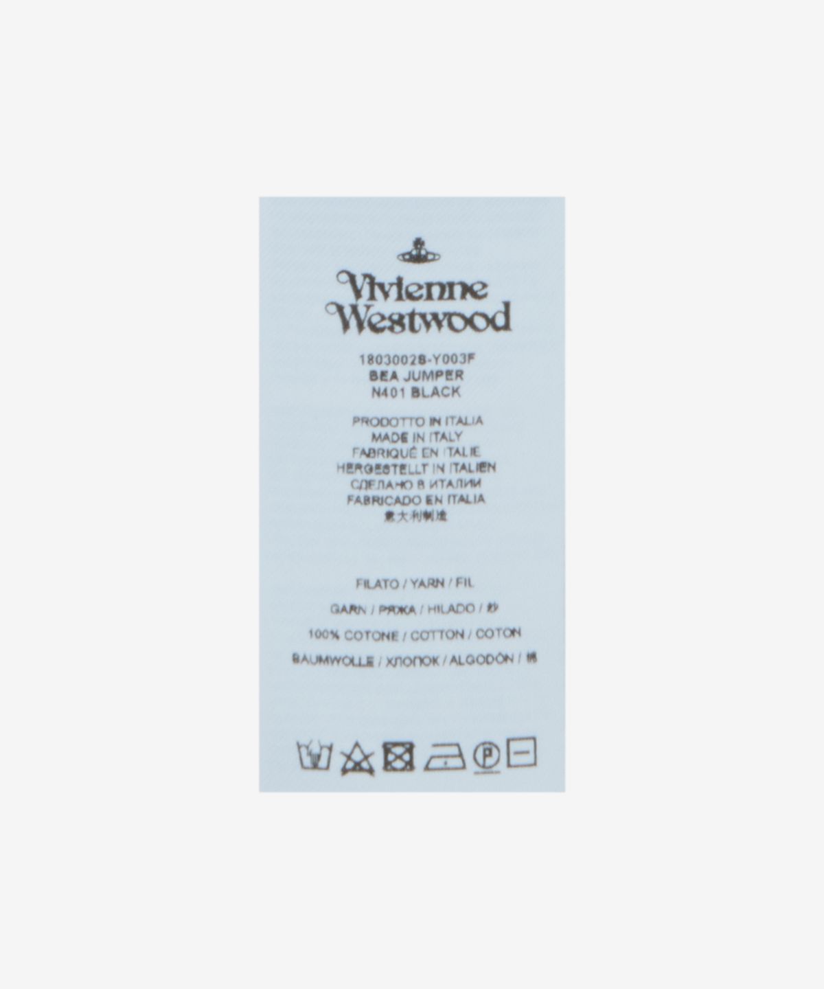 비비안 웨스트우드(VIVIENNE WESTWOOD) 베아 니트 - 블랙 / 1803002SY003FN401