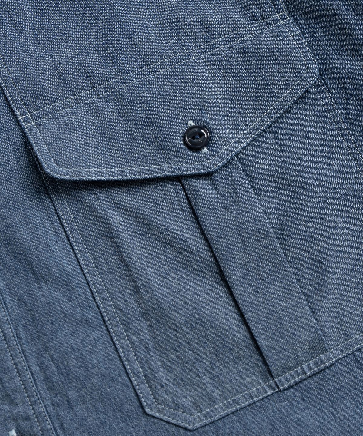 와일드 브릭스(WILD BRICKS) W23 CHAMBRAY UTILITY SHIRT (blue)