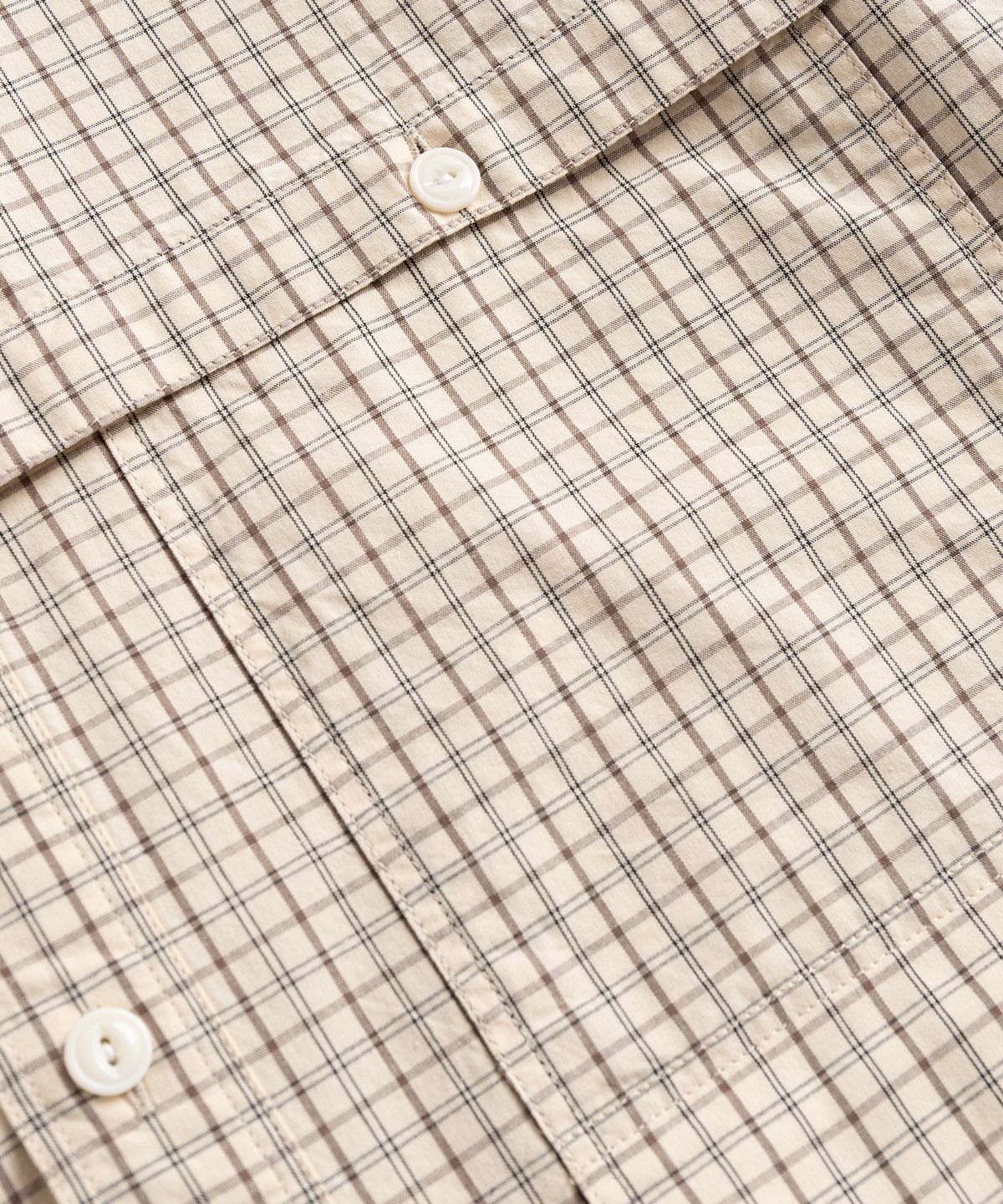 와일드 브릭스(WILD BRICKS) W23 CHECK UTILITY SHIRT (ivory)