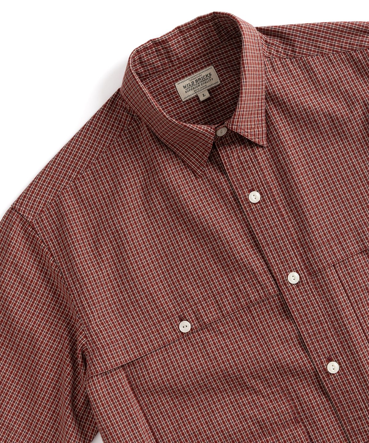 와일드 브릭스(WILD BRICKS) W23 CHECK UTILITY SHIRT (red)